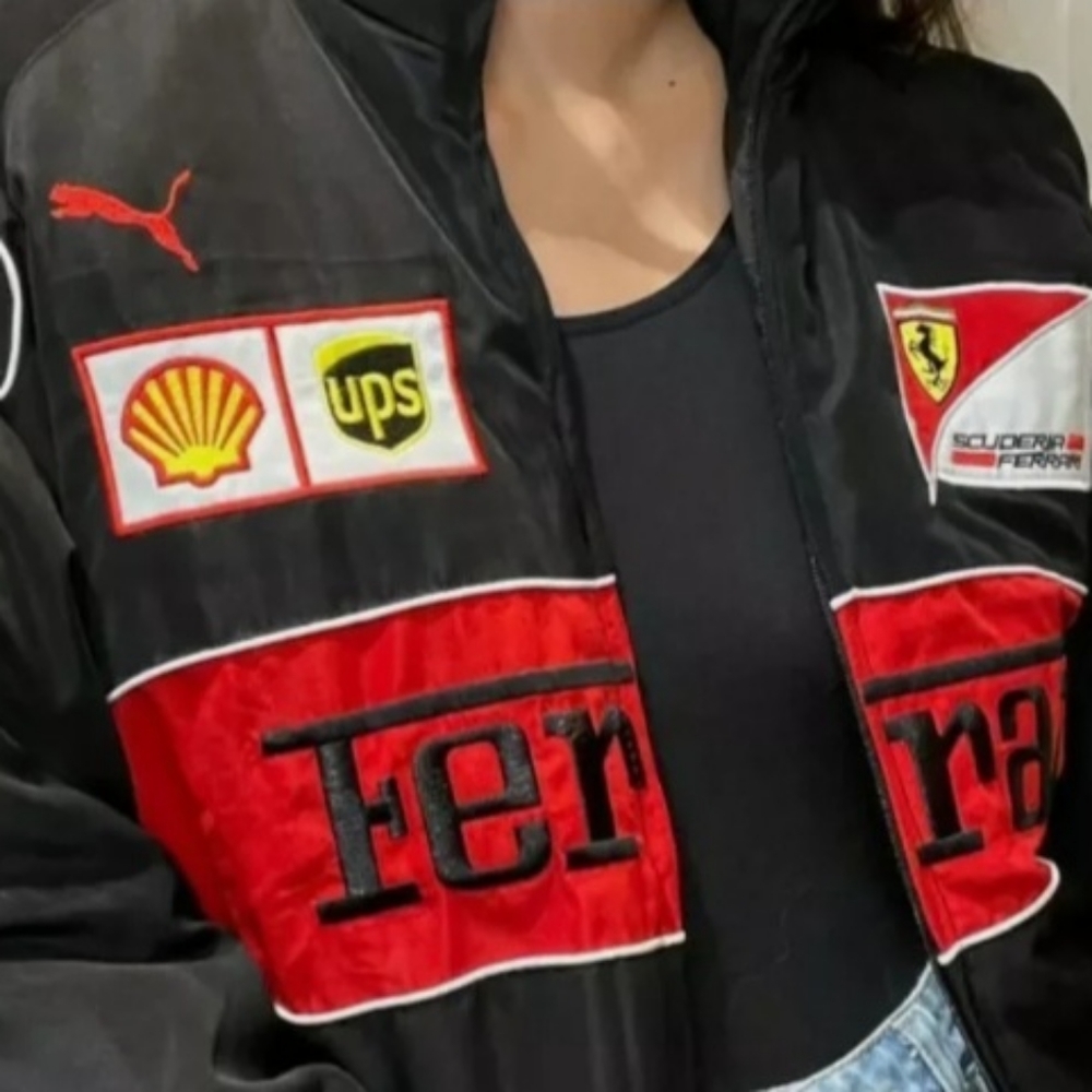 Large Nascar Jacket Ferrari Racing Jacket 90s - Picture 6 of 6